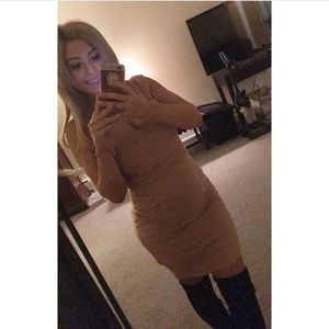 💕 Khaki color, velvet material dress 💕